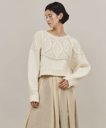 Curensology | Curensology(カレンソロジー)/ケーブルベルテッドプルオーバー(ニット/セーター)