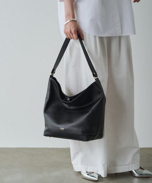ポーチ付 russet BLACK ラシット ワンショルダーバッグ オールレザー 