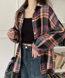 タータンチェックネルシャツ