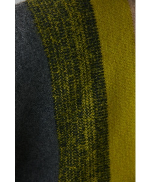 BLACK BY MOUSSY（ブラックバイマウジー）の「stripe knit cardigan(ストライプニットカーディガン)（カーディガン/ボレロ・レディース・ライトグリーン/ピンク・FREE）」の11枚目の写真