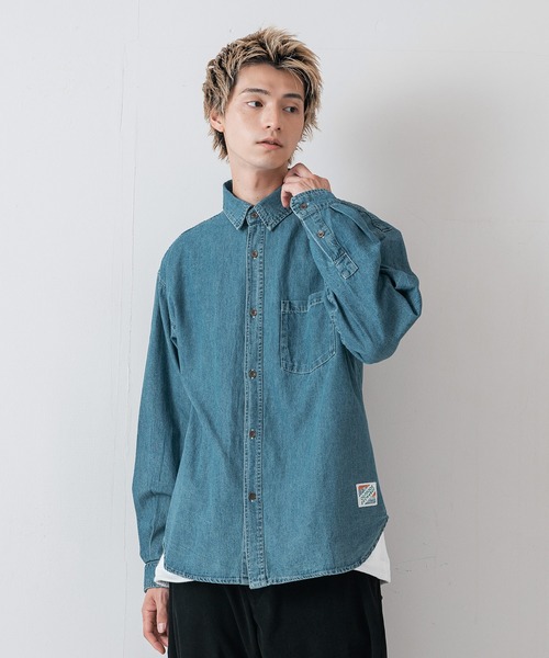 OUTDOOR EXCHANGE（アウトドアエクスチェンジ）の「【OUTDOOR EXCHANGE/アウトドアエクスチェンジ】デニムオーバーシャツ（シャツ/ブラウス・メンズ・ブルー/ネイビー/ブラウン・LARGE/MEDIUM）」の15枚目の写真