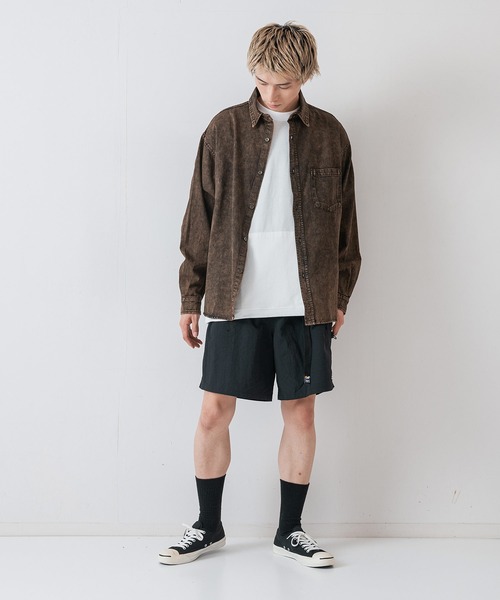 OUTDOOR EXCHANGE（アウトドアエクスチェンジ）の「【OUTDOOR EXCHANGE/アウトドアエクスチェンジ】デニムオーバーシャツ（シャツ/ブラウス・メンズ・ブルー/ネイビー/ブラウン・LARGE/MEDIUM）」の5枚目の写真
