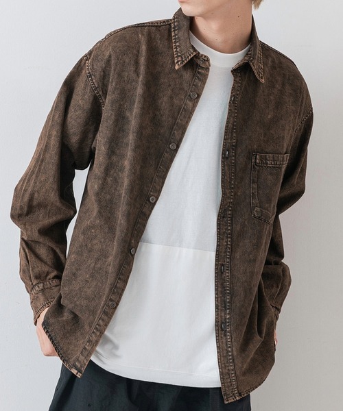 OUTDOOR EXCHANGE（アウトドアエクスチェンジ）の「【OUTDOOR EXCHANGE/アウトドアエクスチェンジ】デニムオーバーシャツ（シャツ/ブラウス・メンズ・ブルー/ネイビー/ブラウン・LARGE/MEDIUM）」の18枚目の写真