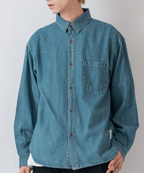 OUTDOOR EXCHANGE（アウトドアエクスチェンジ）の「【OUTDOOR EXCHANGE/アウトドアエクスチェンジ】デニムオーバーシャツ（シャツ/ブラウス・メンズ・ブルー/ネイビー/ブラウン・LARGE/MEDIUM）」の20枚目の写真
