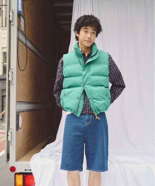 common gull products.(コモンガルプロダクツ)の「2つで1つのドローコードチェックシャツ(ブルゾン・レディース・ネイビー/アイボリー・MEDIUM/LARGE)」の19枚目の写真