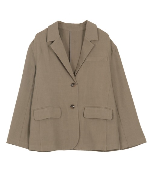 KOBE LETTUCE(コウベレタス)の「ドロップショルダージャケット(テーラードジャケット・レディース・ブラック/グレー/グレイッシュベージュ・M)」の20枚目の写真