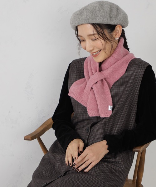 FOUND GOOD（ファウンドグッド）の「モッチリヤワラカマフラー（マフラー・レディース・ブルー系5/イエロー系5/ピンク系5/ブラック/アイボリー/オレンジ系5/ベージュ/グリーン系5・FREE）」の7枚目の写真