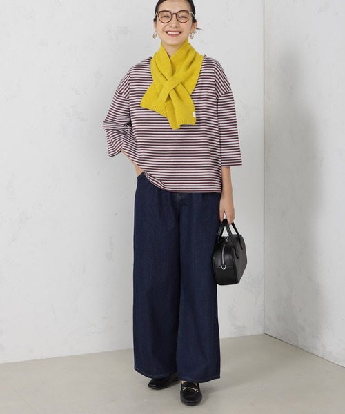 FOUND GOOD（ファウンドグッド）の「モッチリヤワラカマフラー（マフラー・レディース・ブルー系5/イエロー系5/ピンク系5/ブラック/アイボリー/オレンジ系5/ベージュ/グリーン系5・FREE）」の19枚目の写真