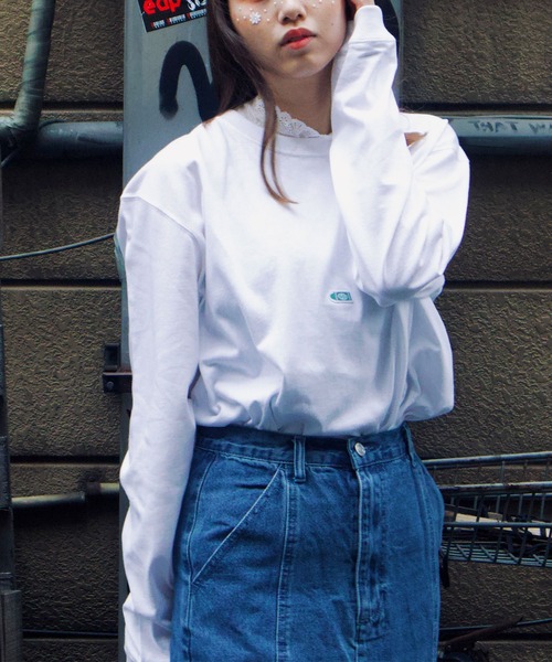 %psh(ウップシュ)の「%psh crayon patch long sleeve tee(Tシャツ/カットソー・メンズ・ブラック/ホワイト・MEDIUM/LARGE/X-LARGE)」の4枚目の写真