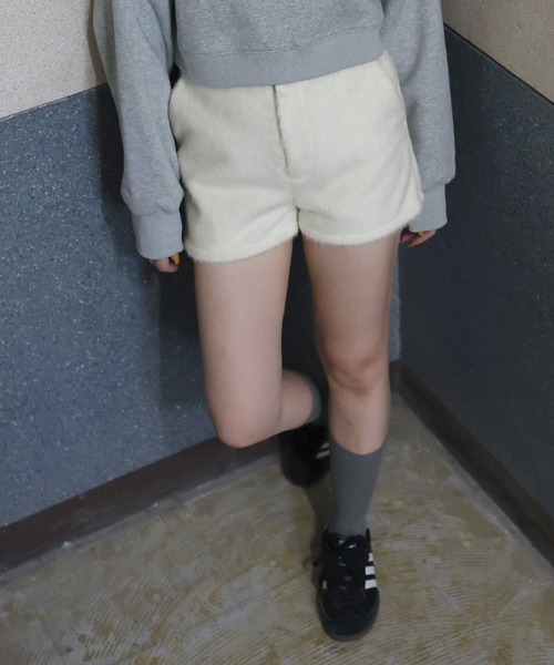小柄Sサイズ女性のための スカラップショートパンツ | ボトムス