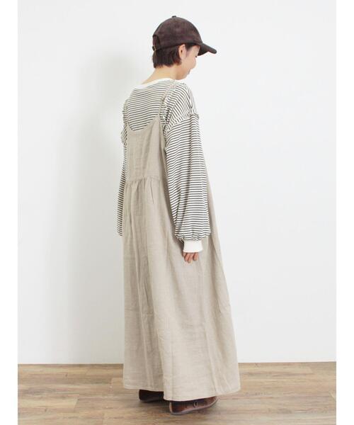 Samansa Mos2（サマンサ モスモス）の「【Slow linen】柄アソートキャミワンピース（ワンピース・レディース・マスタード/ベージュ/グレー/ブラック/ピンク・F）」の22枚目の写真