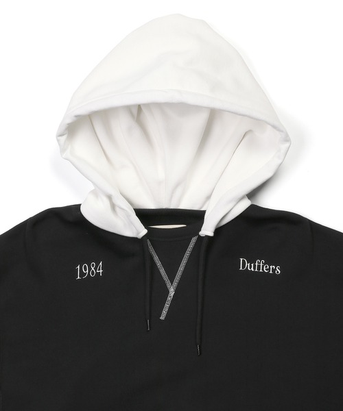 The DUFFER of ST.GEORGE(ザダファーオブセントジョージ)の「SETUP SWITCHIG PARKA:セットアップ 切替デザイン スウェットパーカー(パーカー・メンズ・ブラック/ライトグレー・MEDIUM/SMALL/X-LARGE/LARGE)」の15枚目の写真