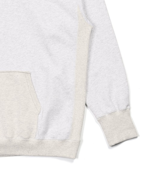 The DUFFER of ST.GEORGE(ザダファーオブセントジョージ)の「SETUP SWITCHIG PARKA:セットアップ 切替デザイン スウェットパーカー(パーカー・メンズ・ブラック/ライトグレー・MEDIUM/SMALL/X-LARGE/LARGE)」の17枚目の写真
