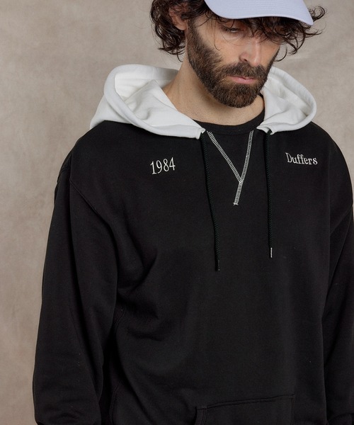 The DUFFER of ST.GEORGE(ザダファーオブセントジョージ)の「SETUP SWITCHIG PARKA:セットアップ 切替デザイン スウェットパーカー(パーカー・メンズ・ブラック/ライトグレー・MEDIUM/SMALL/X-LARGE/LARGE)」の10枚目の写真