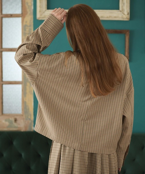 Crisp（クリスプ）の「オーバーチェックシャツ（シャツ/ブラウス・レディース・ブルー/ベージュ・FREE）」の9枚目の写真