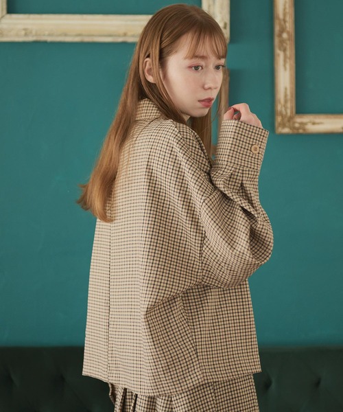 Crisp（クリスプ）の「オーバーチェックシャツ（シャツ/ブラウス・レディース・ブルー/ベージュ・FREE）」の11枚目の写真