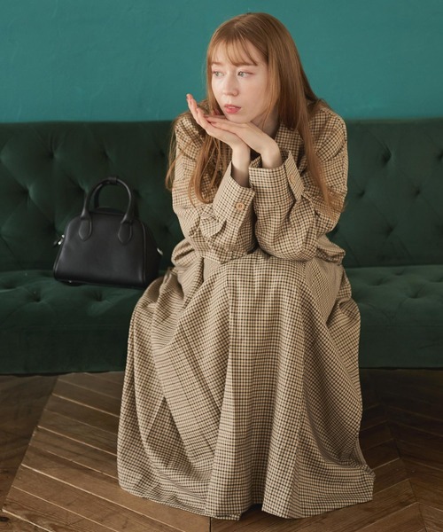 Crisp（クリスプ）の「オーバーチェックシャツ（シャツ/ブラウス・レディース・ブルー/ベージュ・FREE）」の18枚目の写真