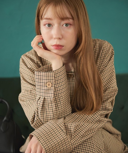 Crisp（クリスプ）の「オーバーチェックシャツ（シャツ/ブラウス・レディース・ブルー/ベージュ・FREE）」の19枚目の写真