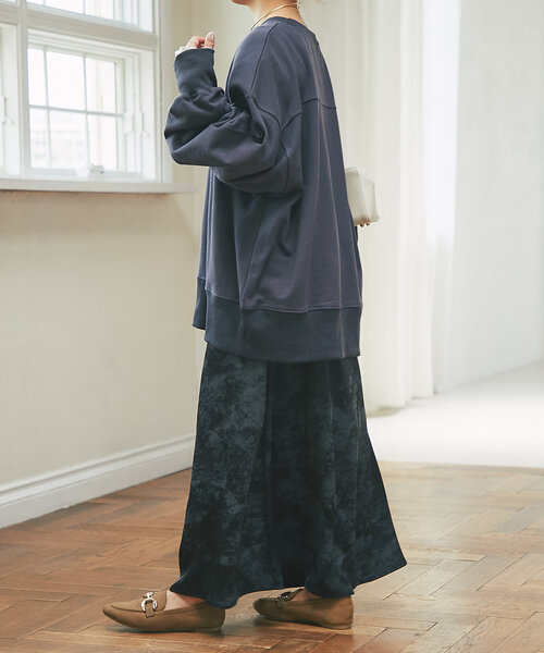 un dix cors（アンディコール）の「《WEB限定》ボカシ柄サテンスカート（スカート・レディース・ブラック/カーキ・FREE）」の19枚目の写真