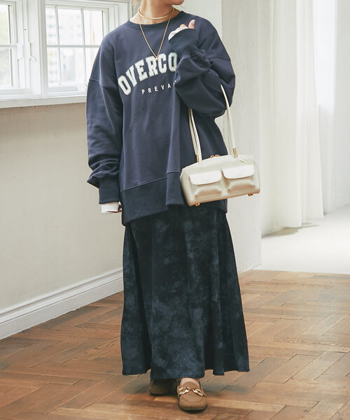 un dix cors（アンディコール）の「《WEB限定》ボカシ柄サテンスカート（スカート・レディース・ブラック/カーキ・FREE）」の21枚目の写真