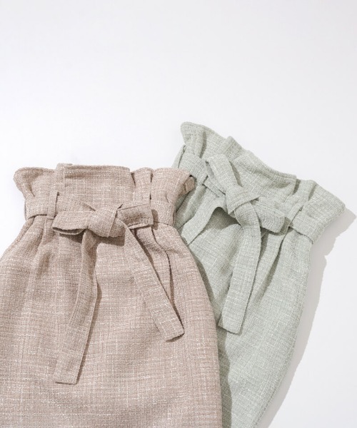 flower（フラワー）の「シャイニーツイードスカート（スカート・レディース・ミント/ピンク・FREE）」の19枚目の写真