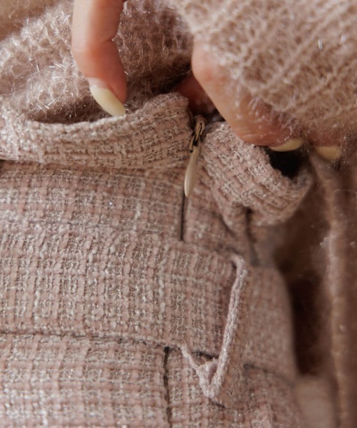 flower（フラワー）の「シャイニーツイードスカート（スカート・レディース・ミント/ピンク・FREE）」の11枚目の写真