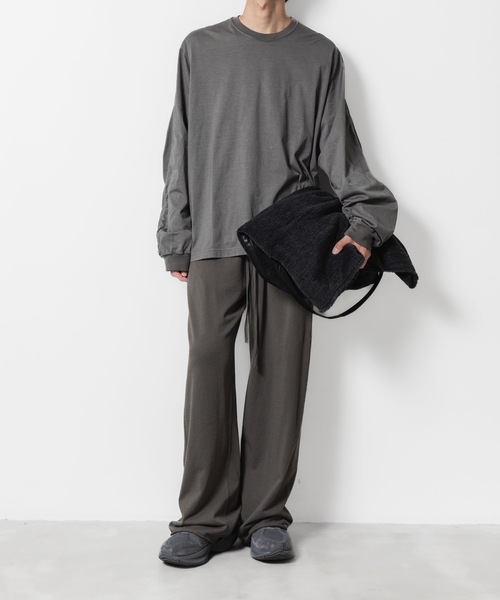 VEIN (ヴェイン)の「ファインテリー イージーワイドトラウザーズ / FINE TERRY EASY WIDE TROUSERS(その他パンツ・メンズ・ブラック/グレー・1/2/3)」の10枚目の写真
