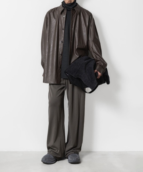 VEIN (ヴェイン)の「ファインテリー イージーワイドトラウザーズ / FINE TERRY EASY WIDE TROUSERS(その他パンツ・メンズ・ブラック/グレー・1/2/3)」の12枚目の写真