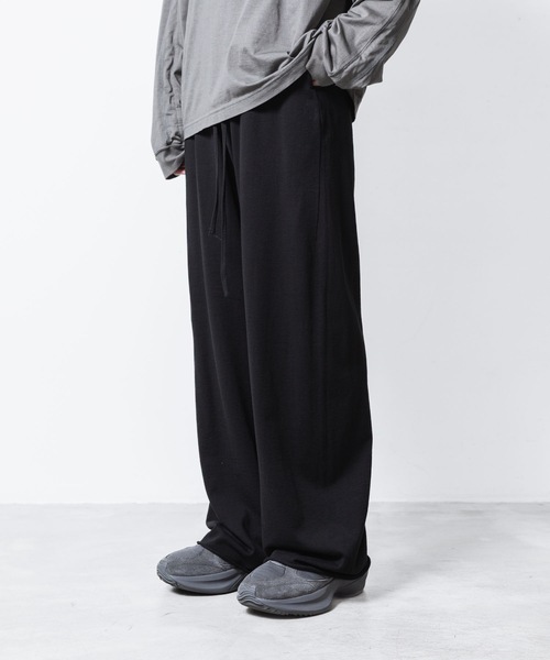 VEIN (ヴェイン)の「ファインテリー イージーワイドトラウザーズ / FINE TERRY EASY WIDE TROUSERS(その他パンツ・メンズ・ブラック/グレー・1/2/3)」の14枚目の写真