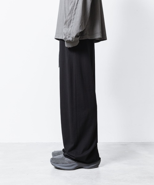 VEIN (ヴェイン)の「ファインテリー イージーワイドトラウザーズ / FINE TERRY EASY WIDE TROUSERS(その他パンツ・メンズ・ブラック/グレー・1/2/3)」の15枚目の写真