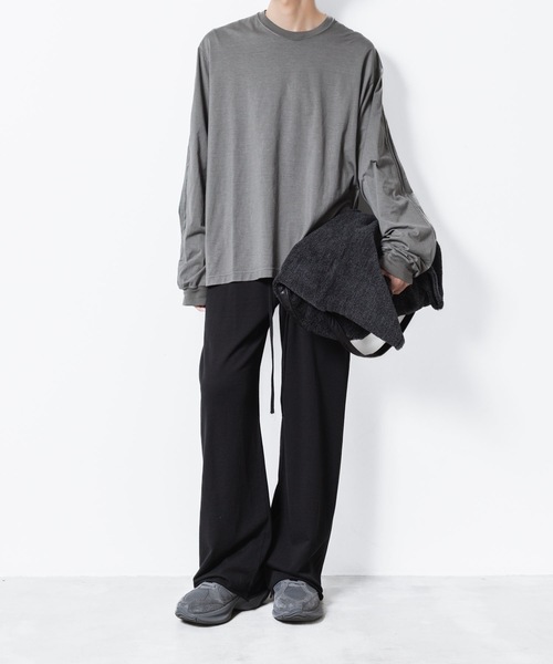 VEIN (ヴェイン)の「ファインテリー イージーワイドトラウザーズ / FINE TERRY EASY WIDE TROUSERS(その他パンツ・メンズ・ブラック/グレー・1/2/3)」の5枚目の写真