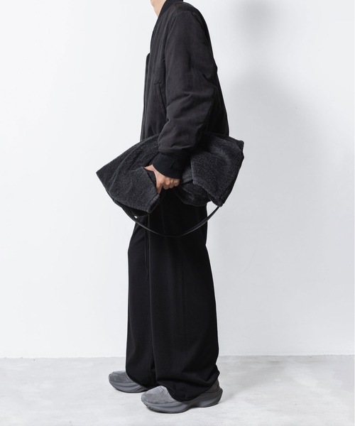 VEIN (ヴェイン)の「ファインテリー イージーワイドトラウザーズ / FINE TERRY EASY WIDE TROUSERS(その他パンツ・メンズ・ブラック/グレー・1/2/3)」の4枚目の写真