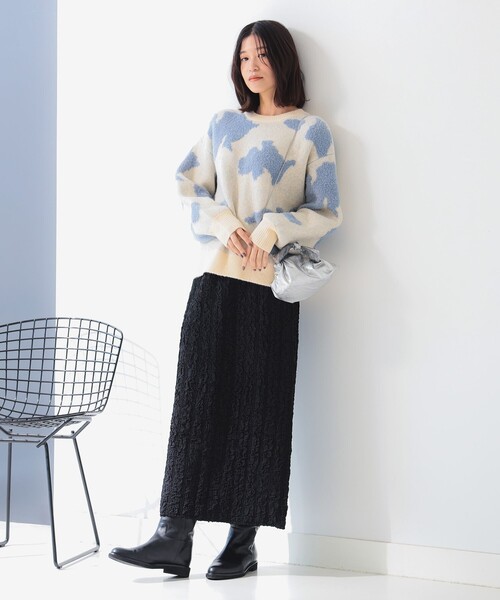 B:MING by BEAMS（ビーミングバイビームス）の「フクレ ストレート スカート（S～M）（スカート・レディース・ブラック/ブラウン・MEDIUM/SMALL）」の7枚目の写真