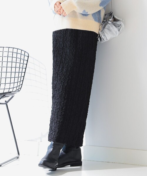 B:MING by BEAMS（ビーミングバイビームス）の「フクレ ストレート スカート（S～M）（スカート・レディース・ブラック/ブラウン・MEDIUM/SMALL）」の2枚目の写真