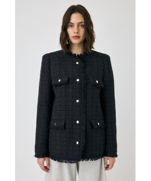 MOUSSY(マウジー)の「VELOUR TWEED ジャケット(その他アウター・レディース・ブラウン/ブラック・FREE)」の8枚目の写真