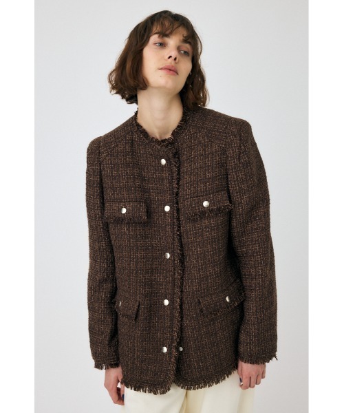 MOUSSY(マウジー)の「VELOUR TWEED ジャケット(その他アウター・レディース・ブラウン/ブラック・FREE)」の11枚目の写真