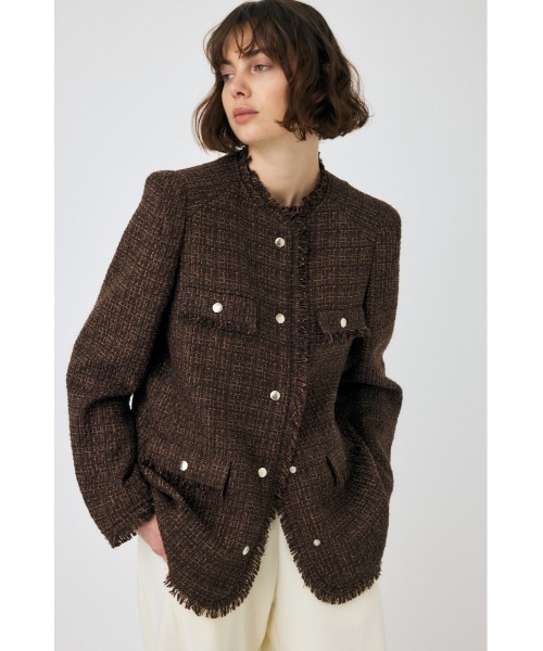 MOUSSY(マウジー)の「VELOUR TWEED ジャケット(その他アウター・レディース・ブラウン/ブラック・FREE)」の15枚目の写真