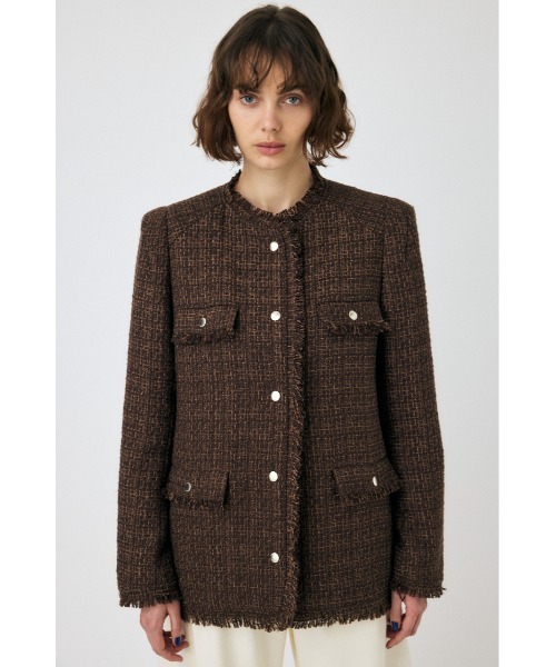 MOUSSY(マウジー)の「VELOUR TWEED ジャケット(その他アウター・レディース・ブラウン/ブラック・FREE)」の16枚目の写真