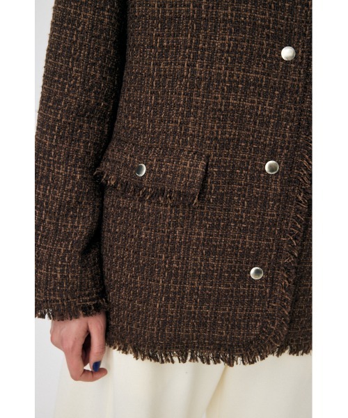 MOUSSY(マウジー)の「VELOUR TWEED ジャケット(その他アウター・レディース・ブラウン/ブラック・FREE)」の22枚目の写真