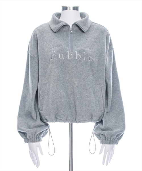 clear（クリア）の「ハーフジップフリーストップス ≪2024AW新作≫（シャツ/ブラウス・レディース・グレー/オフホワイト/サックスブルー・F）」の7枚目の写真
