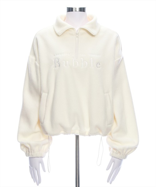 clear（クリア）の「ハーフジップフリーストップス ≪2024AW新作≫（シャツ/ブラウス・レディース・グレー/オフホワイト/サックスブルー・F）」の8枚目の写真