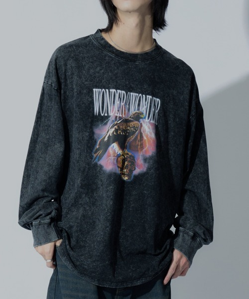 WONDER OF WANDER(ワンダーオブワンダー)の「Graphic L/S TEE C(Tシャツ/カットソー・メンズ・グリーン/ブラック・XL/L/M)」の2枚目の写真