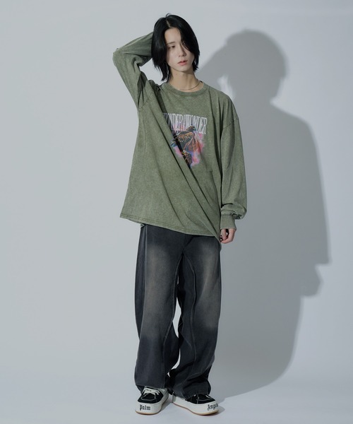 WONDER OF WANDER(ワンダーオブワンダー)の「Graphic L/S TEE C(Tシャツ/カットソー・メンズ・グリーン/ブラック・XL/L/M)」の14枚目の写真