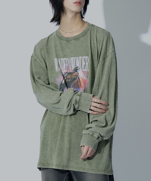 WONDER OF WANDER(ワンダーオブワンダー)の「Graphic L/S TEE C(Tシャツ/カットソー・メンズ・グリーン/ブラック・XL/L/M)」の11枚目の写真