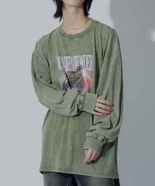 WONDER OF WANDER(ワンダーオブワンダー)の「Graphic L/S TEE C(Tシャツ/カットソー・メンズ・グリーン/ブラック・XL/L/M)」の12枚目の写真