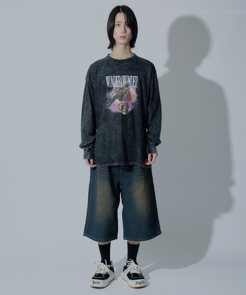 WONDER OF WANDER(ワンダーオブワンダー)の「Graphic L/S TEE C(Tシャツ/カットソー・メンズ・グリーン/ブラック・XL/L/M)」の7枚目の写真