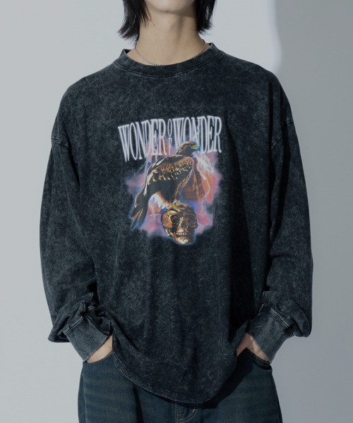 WONDER OF WANDER(ワンダーオブワンダー)の「Graphic L/S TEE C(Tシャツ/カットソー・メンズ・グリーン/ブラック・XL/L/M)」の5枚目の写真