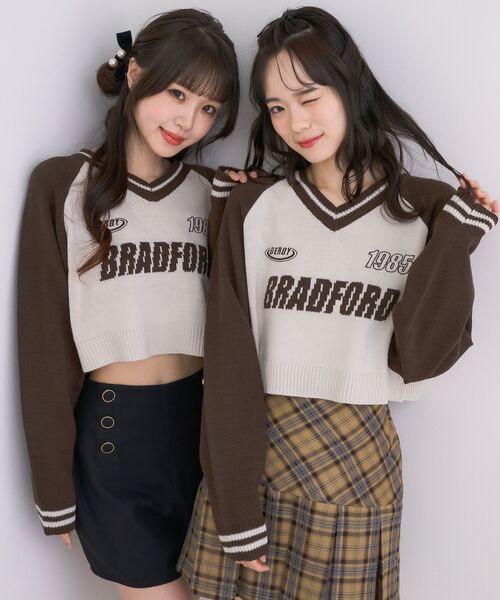 セール】ラグランロゴNTPO（ニット/セーター）｜ems excite