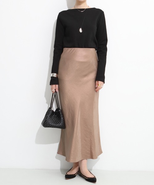 ツイルサテンナロースカート（スカート）｜by LEGNA（バイレグナ