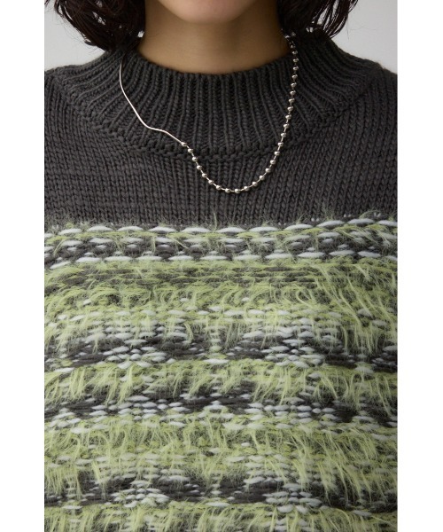 AZUL by moussy(アズールバイマウジー)の「ランダムボーダーシャギーニット(ニット/セーター・レディース・ブラック系その他/ブラウン系その他・FREE)」の20枚目の写真